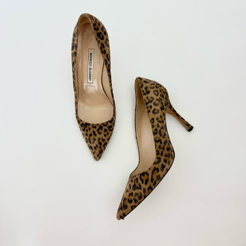 Manolo Blahnik Leopard Print Heels